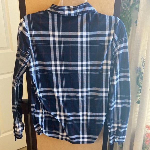 Polly & Esther plaid button down shirt M Jrs - Picture 6 of 6